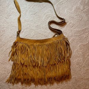 Suede Fringe Purse